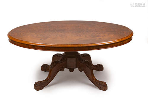 A 19th century Victorian walnut centre table