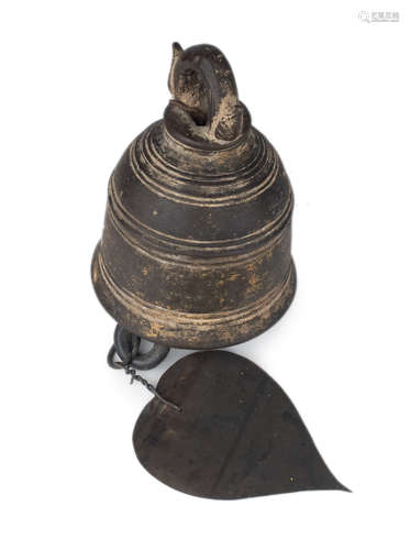 A Tibetan bronze bell, possibly from 18th century