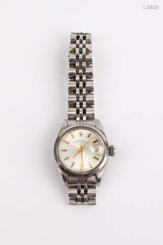 Rolex Oyster Perpetual Date. A steel ladies watch circa 1981
