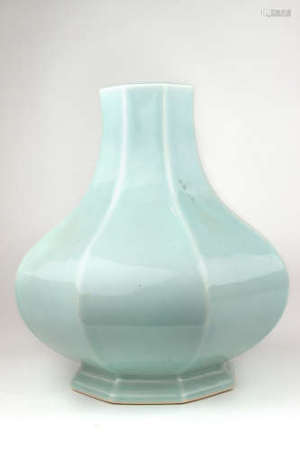 A 20th century Chinese vase in Clair de Lune celadon porcela...