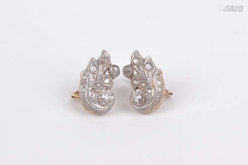 A pair of first third of 20th century French earrings