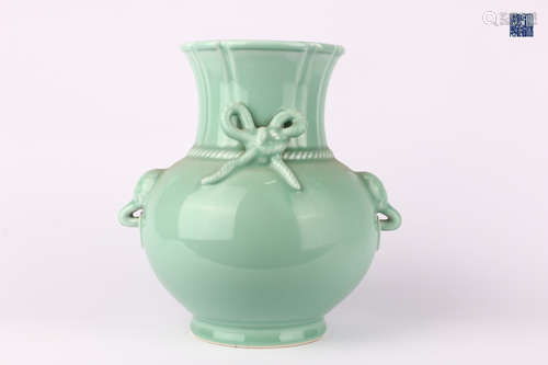 Pea Green Glazed Zun Vessel