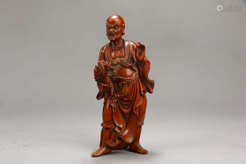 Boxwood Statue of Arhat