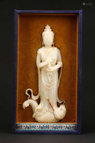 Hetian Jade Statue of Avalokitesvara