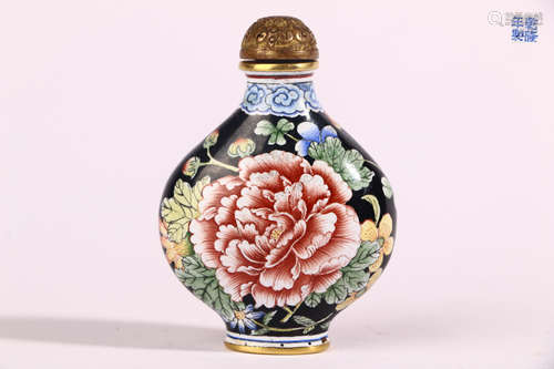 Copper Bodied Enamel Snuff Bottle