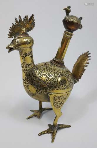 A Rare 19th century heavy gilt brass ornate tea pot, in the ...