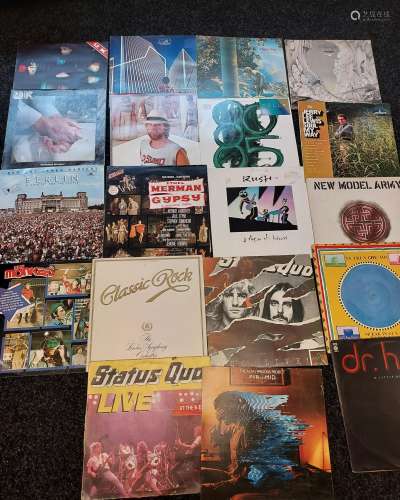 A Collection of records to include DR. HOOK, STATUS QUO, RUS...