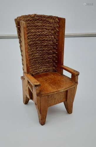 An Apprentice Orkney miniature chair. [13cm in height]