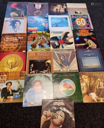 A collection of records to include ABBA, ELO, ROD STEWART, C...