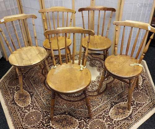 A Lot of 5 various penny chairs