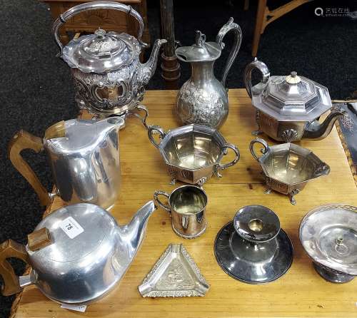 A Collection of silver plate and E.P Wares to include silver...