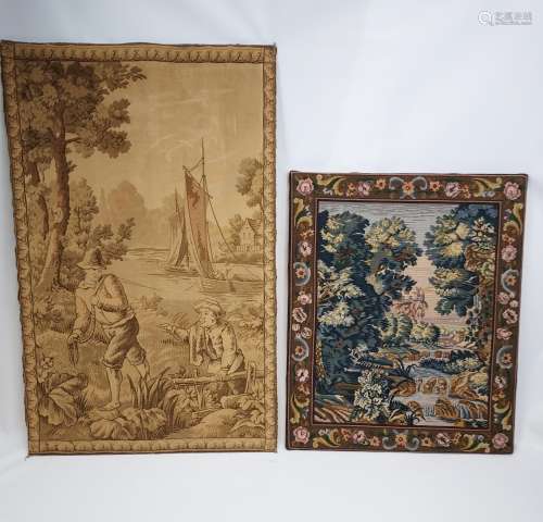 Two large embroidery/ tapestries.