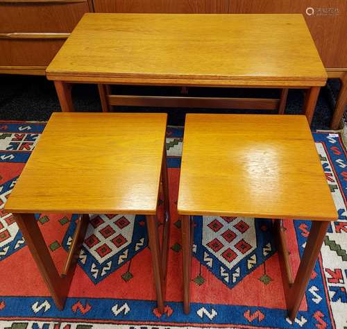 A Mid century Teak Triform Table. Produced by E.S.A McIntosh...