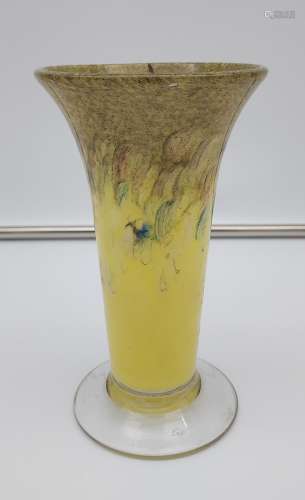 A Vintage Strathearn art glass trumpet shaped vase. [17cm in...