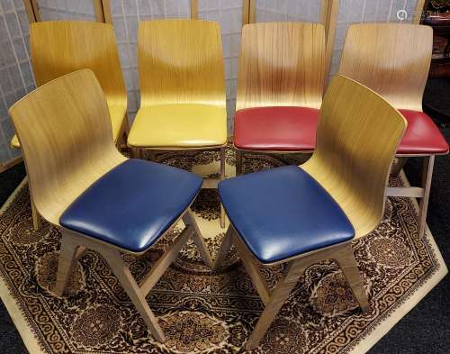 A Lot of 6 contemporary bentwood cafe chairs produced by War...