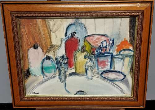 Mclaren Original oil painting- still life titled 'Sink' [Fra...