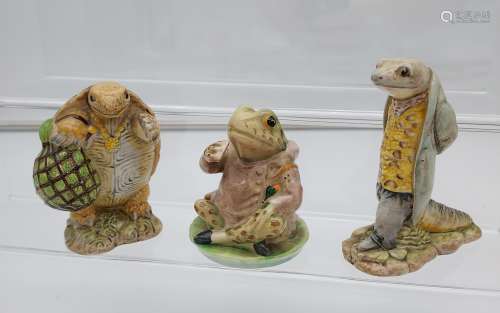 Three Beswick Beatrix Potter figurines, 'Mr Jeremy Fisher, M...