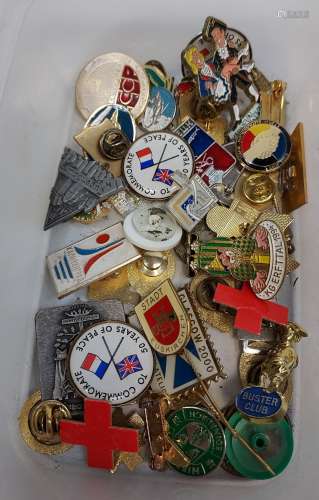 A Tub of various Lapel Badges