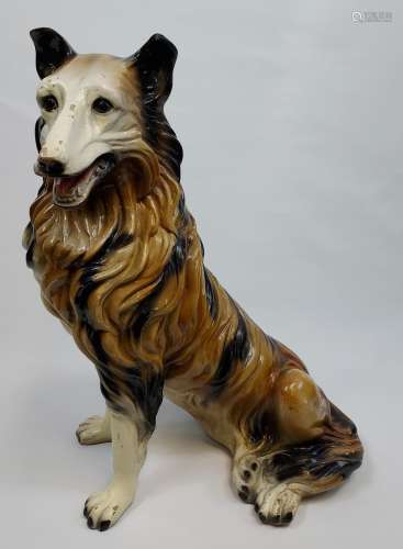 A Large vintage Lassie fire side dog. [69cm in height]