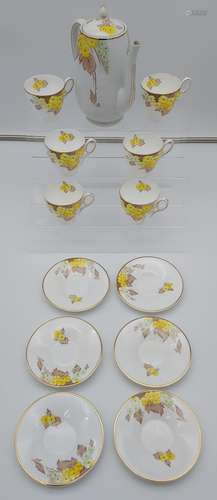 A Vintage Shelley, floral design tea set.