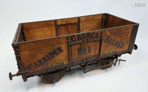 A Large & Rare Antique model train wagon, Carriden Church Ba...