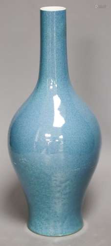 A Chinese robin’s egg glazed bottle vase, scuffing to glaze,...