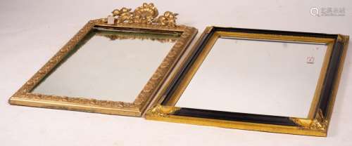 A 19th century French gilt gesso wall mirror, width 64cm, he...