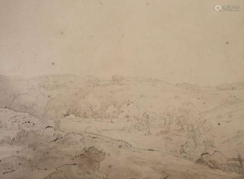 Circle of Anthony Devis (1729-1816)Wooded landscapesPencil a...