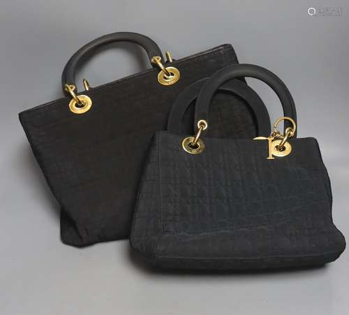 Two Dior Cannage nylon handbags from 1998, bought from Harro...