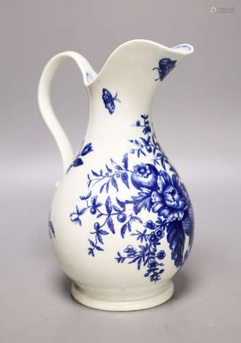 A Worcester pine cone pattern ewer, c.178021.5cm