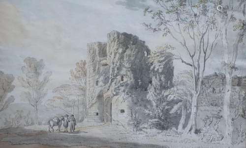 English School c.1800Chepstow Castle: Berry Pomeroy Castle, ...