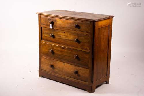 A pair of Victorian walnut chests, width 102cm, depth 49cm, ...