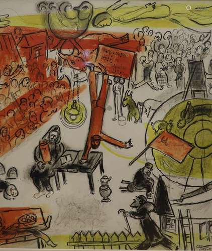 Marc Chagall, lithograph, Revolution, 1965 Redfern Gallery l...