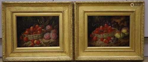 G.W - Late 19th century English school, pair of oils on canv...