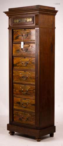 A late 19th / early 20th century oak and simulated walnut sh...