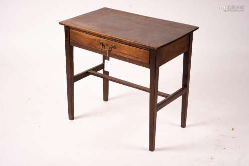 A George III rectangular mahogany side table, width 71cm, de...