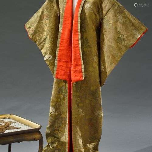 JAPON - Période MEIJI (1868-1912) Robe de théâtre Nô à l'imi...