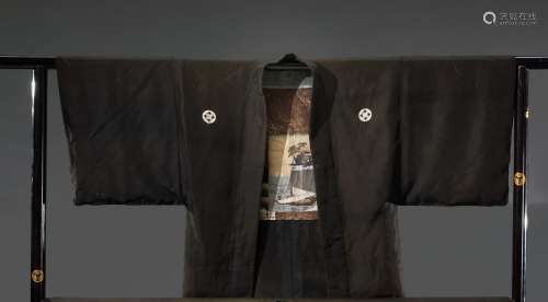JAPON - Période TAISHO (1912-1926) Kimono Mofuku Haori réver...