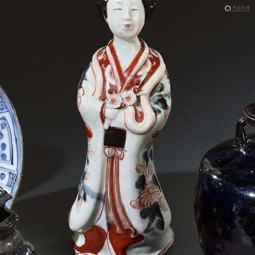 JAPON - Période EDO (1603-1868) Bijin au bouquet de fleurs, ...