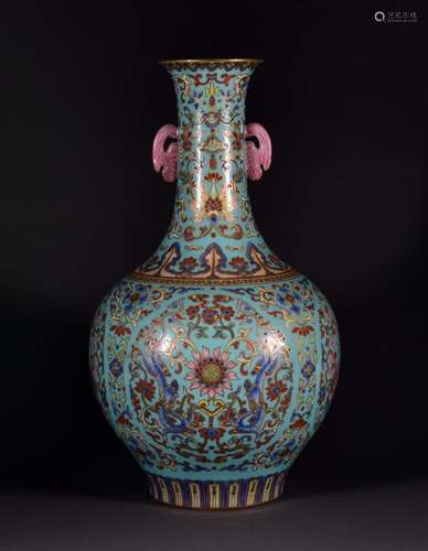 CHINE - Règne de l'empereur JIAQING (1796-1820) Vase balustr...