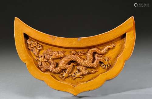 CHINE - Epoque WANLI (1563-1620) Tuile d'about en terre cuit...