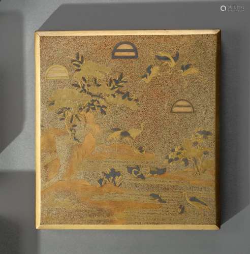 JAPON - Période EDO (1603-1868) Suzuribako en bois laqué Nas...