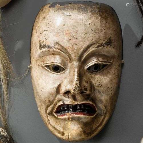 JAPON - Début de période EDO (1603-1868) Masque de théâtre N...
