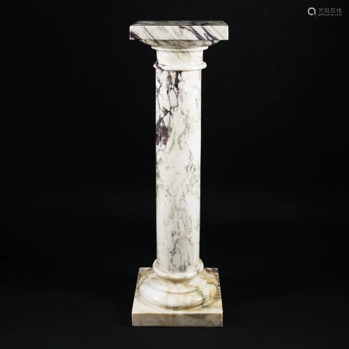 A pavonazzetto marble column