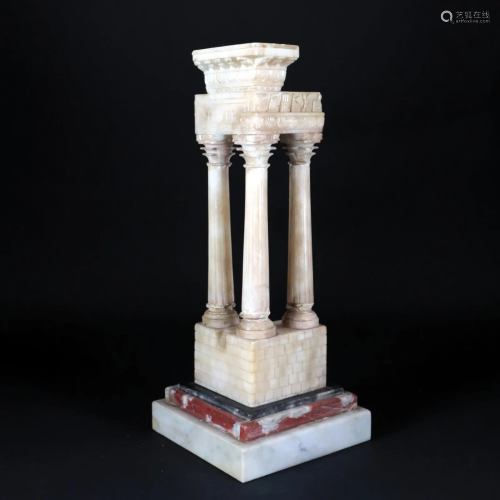 A Roman alabaster model of the temple of Apollo