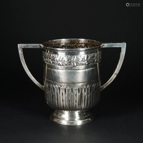 A double handle sterling cup, London 1891