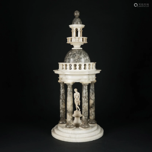 An alabaster temple, 19th century