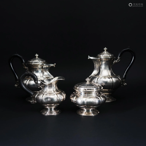 A Milanese 800/1.000 silver tea and coffee service