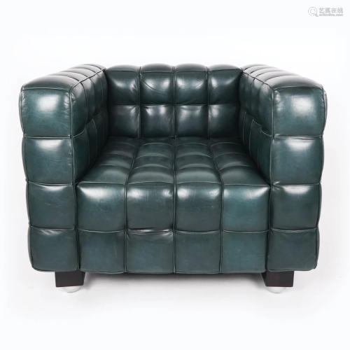 A Cubus black leather armchair