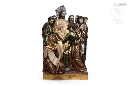 Grupo escultórico “Jesús mostrando las llagas a sus apóstole...